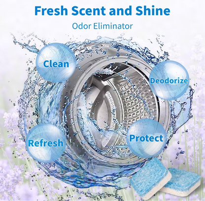 Washing Machine Cleaner Tablets – Deep Foaming Washer Cleaner for Odor, Grime & Hard Water Build-Up