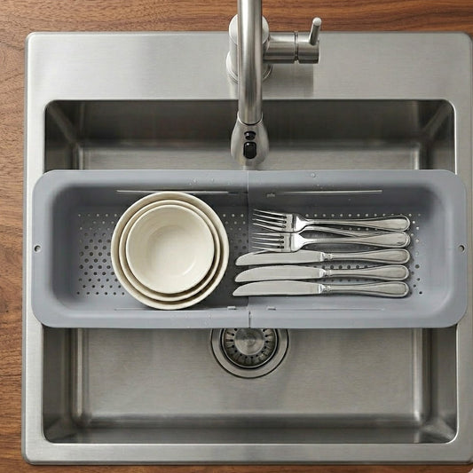 Budryla Multi-purpose Sink Drainer Basket - Perfect for Rinsing Fruits, Vegetables, and Drying Dishes, Keeps Countertops Dry