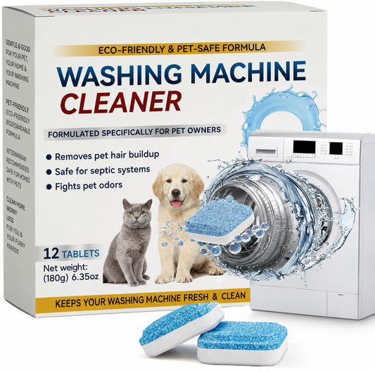 Washing Machine Cleaner Tablets – Deep Foaming Washer Cleaner for Odor, Grime & Hard Water Build-Up