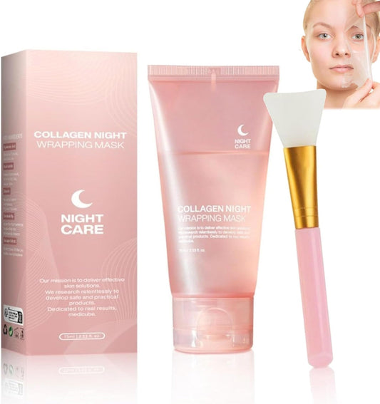 🌸Final 6 Hours: 60% OFF Collagen Overnight Wrapping Peel Off Facial Mask Pack
